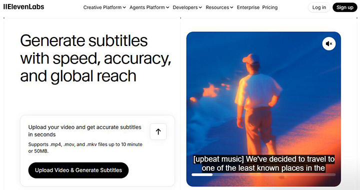Create an SRT File Online with ElevenLabs