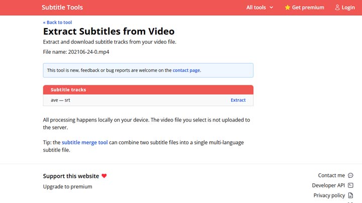 Extract Subtitles from Video via SubtitleTools