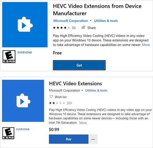hevc video extensions free download for windows 10