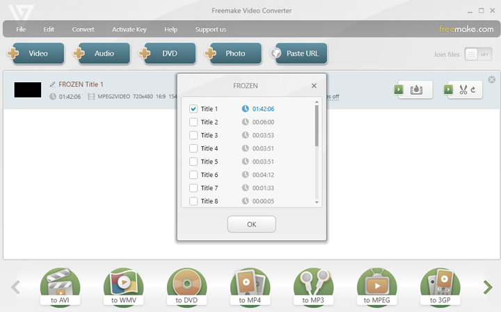 Freemake Video Converter DVD Features