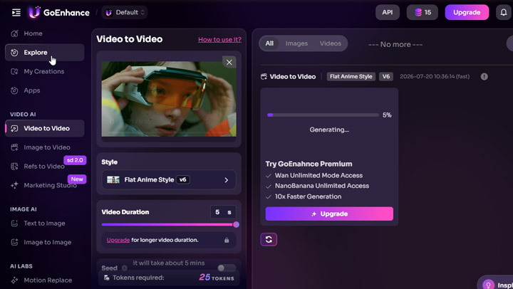 GoEnhance Video-to-Video