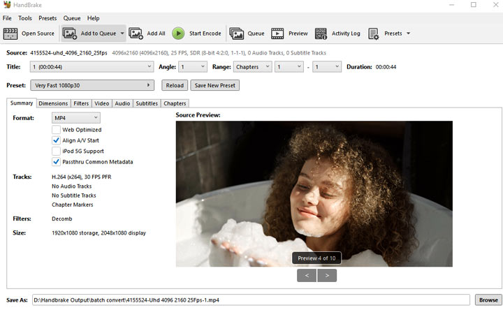 Handbrake Video Compression Test