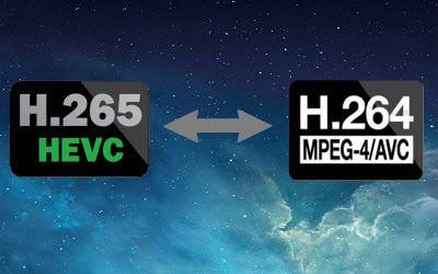 HEVC/H.265 vs H.264
