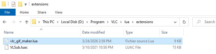 Install the VLC-GIF-Maker Plugin