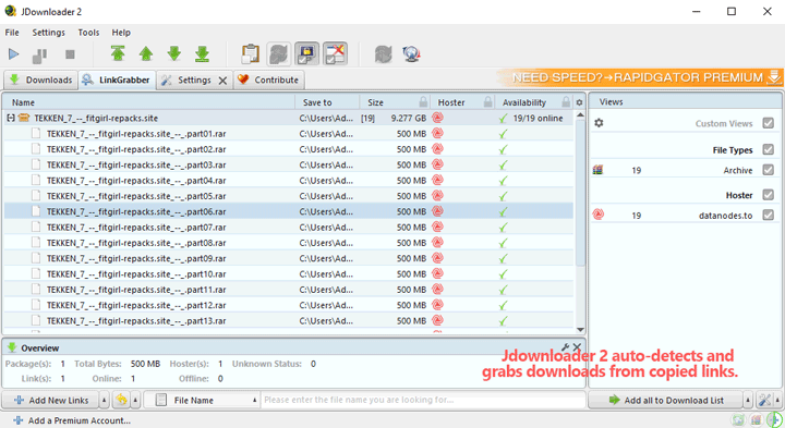 JDownloader 2 LinkObserver