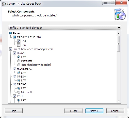 Play WebM files with K-Lite Codec Pack