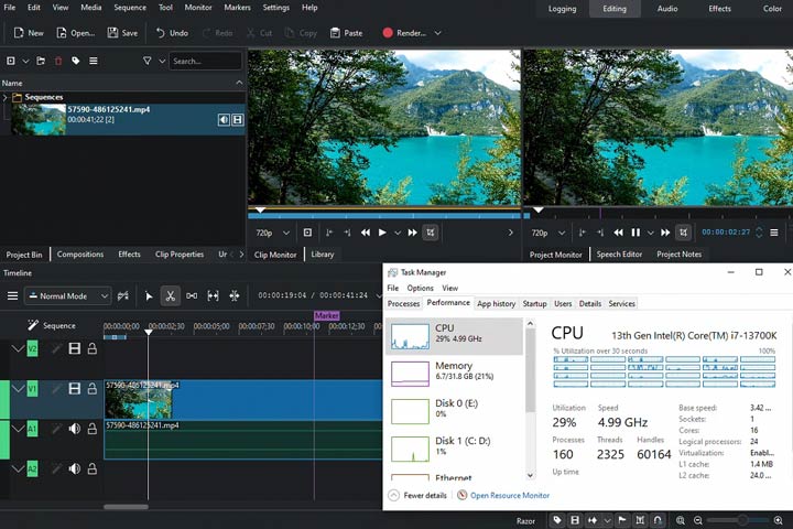 Lightweight Video Editor Kdenlive Editing Test 1