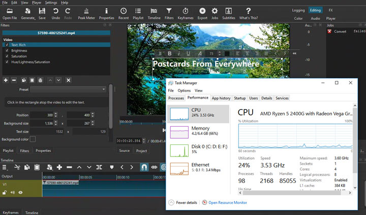 Lightwight Video Editor Shotcut Editing Test