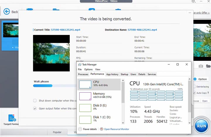 VideoProc Converter AI Exporting Test