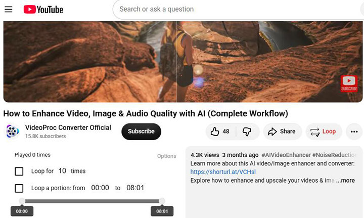 Loop a YouTube Video with Third-Party Browser Extension