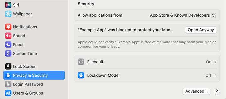 Set MakeMKV to open anyway on macOS