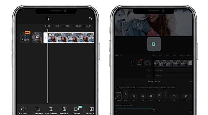 Make Horizontal Video Vertical via CapCut