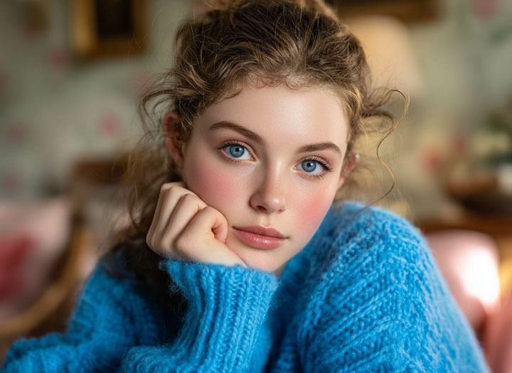 Retouched Face Image