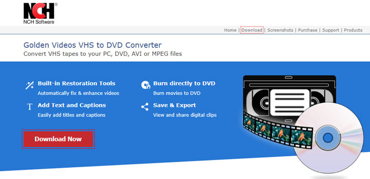 NCH Golden Videos VHS to Digital
