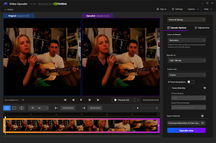 Nero AI Video Upscaler Test 3