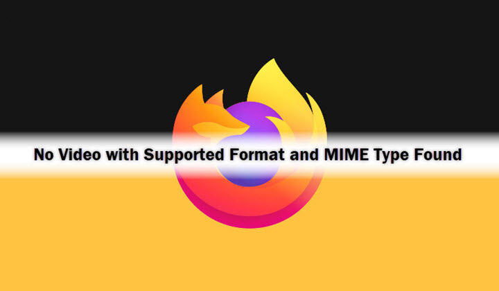 No video with supported format and MIME type found