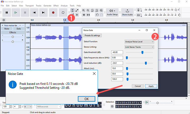 Audacity Noise Gate