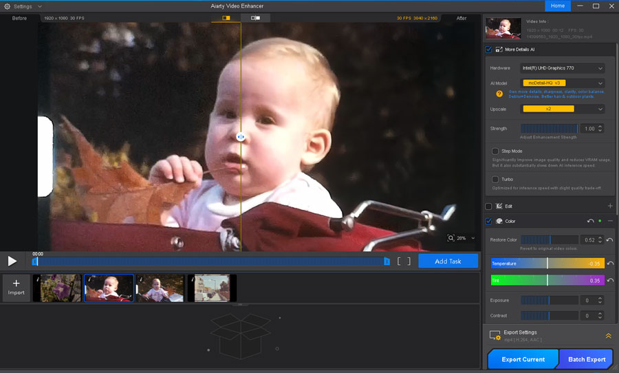 Video Restoration Result 1 with Aiarty Video Enhancer AI