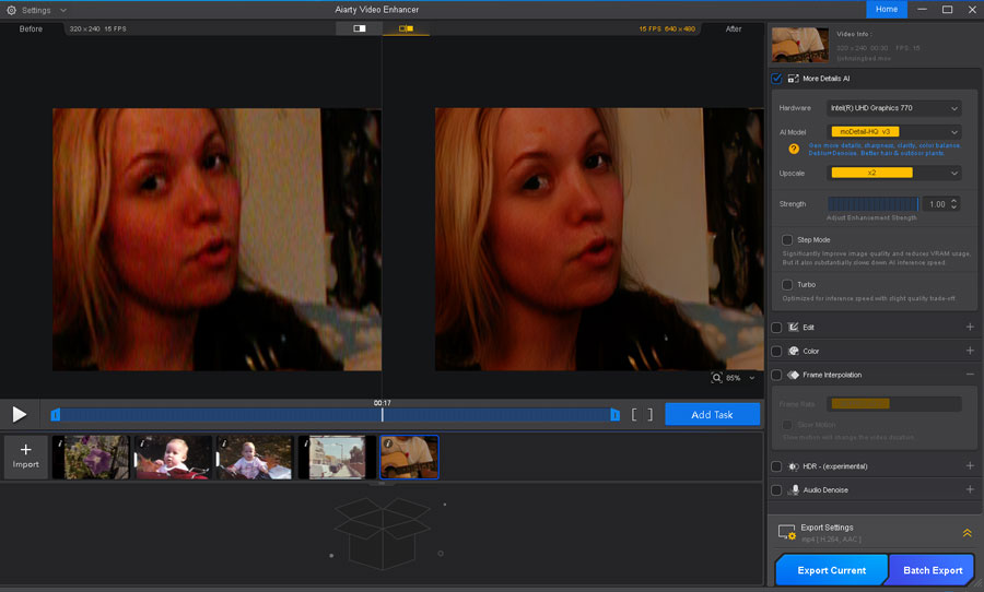 Video Restoration Result 2 with Aiarty Video Enhancer AI