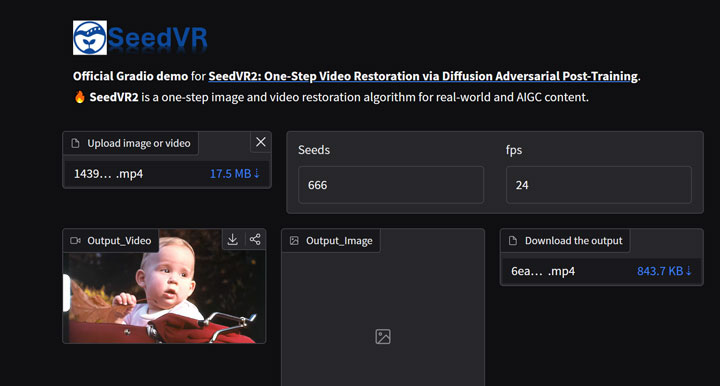 Video Restoration Results with SEEDVR2
