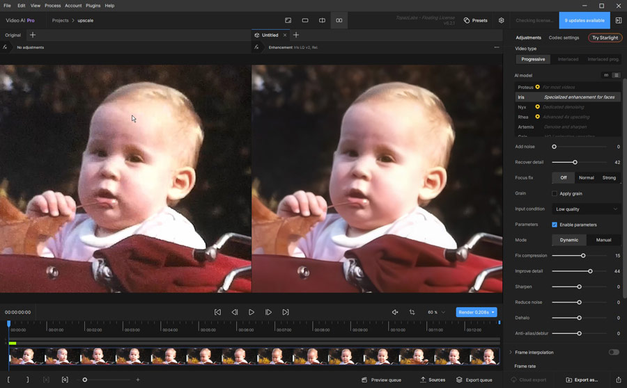 Video Restoration Results with Topaz Video AI