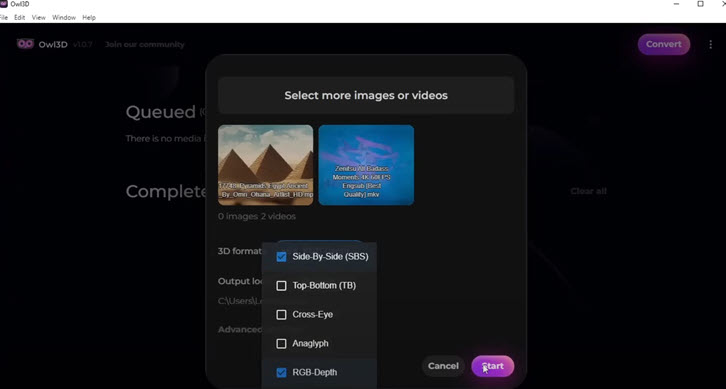 Owl3D VR Video Converter