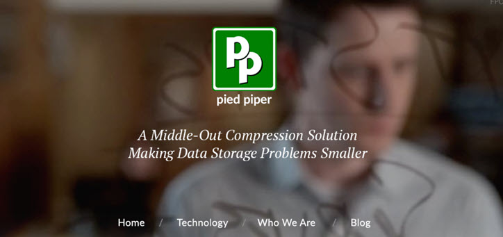 Pied Piper Homepage in 2015