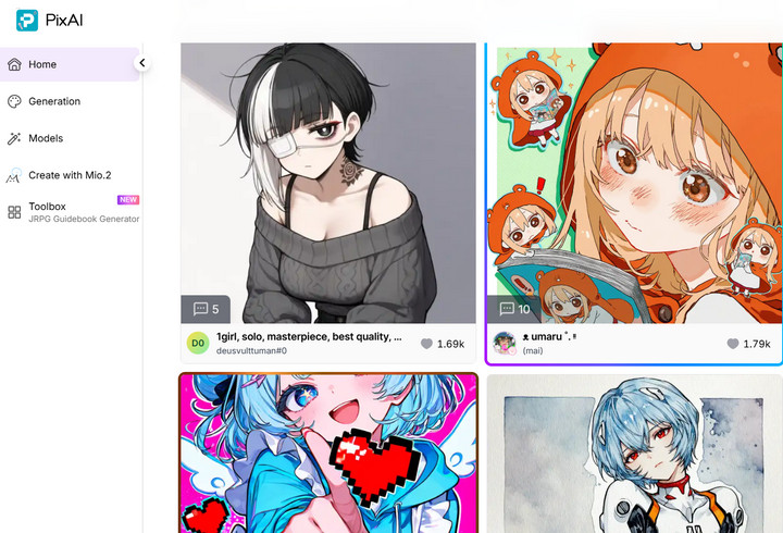 PixAI anime AI image generator