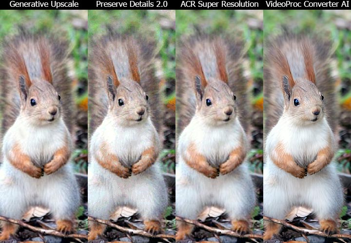 Comparison of Outputs from Photoshop Image Upscaling Methods