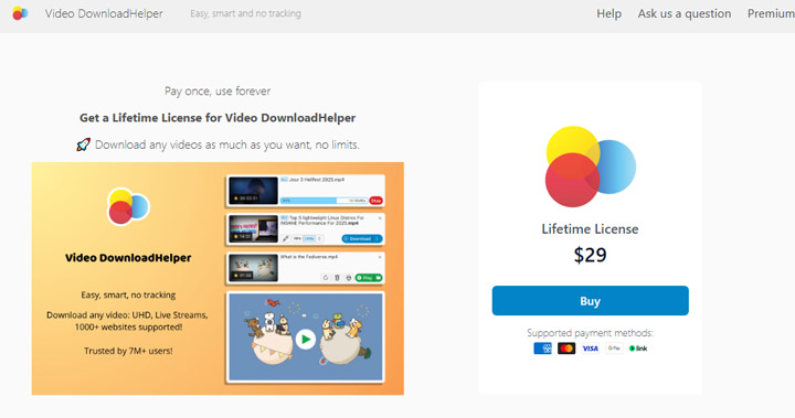 Purchase Video DownloadHelper License Key