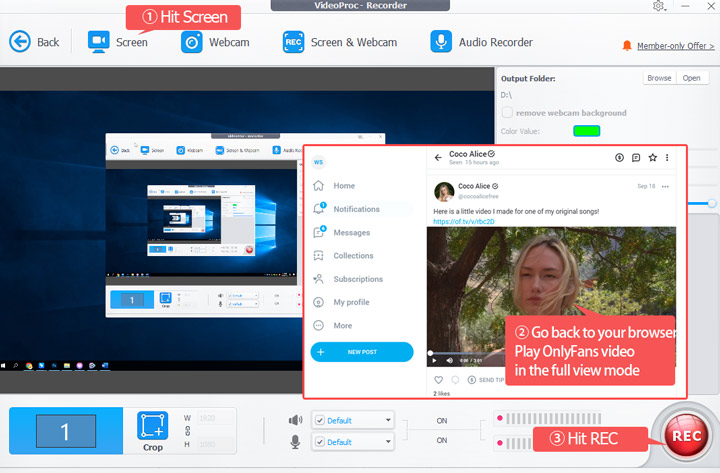 Choose the OnlyFans Video Recorder Tool