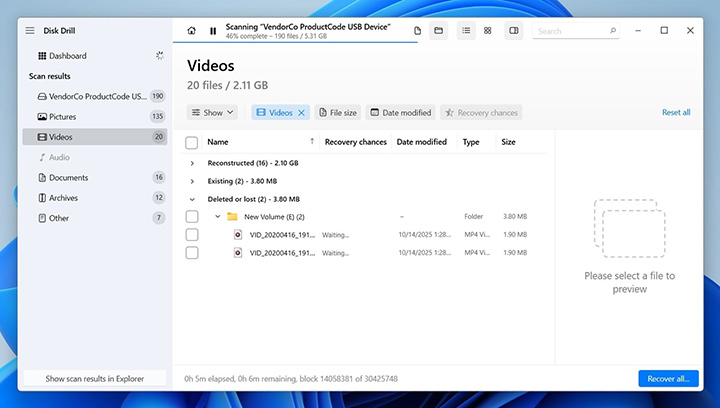 recover deleted videos with disk drill-step6