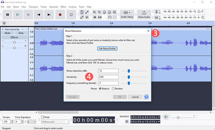 Reduce Background Noise with Audacity Reduce Noise