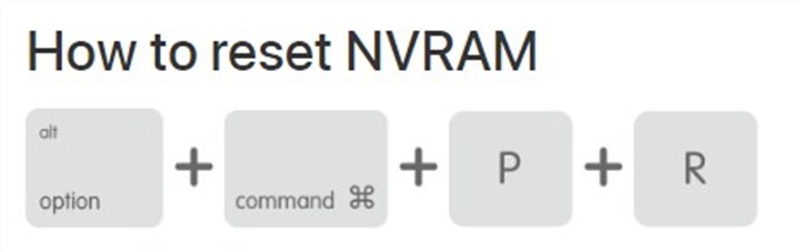 Reset NVRAM or PRAM 