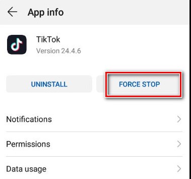 Fix TikTok No Network Connection Error - Restart 