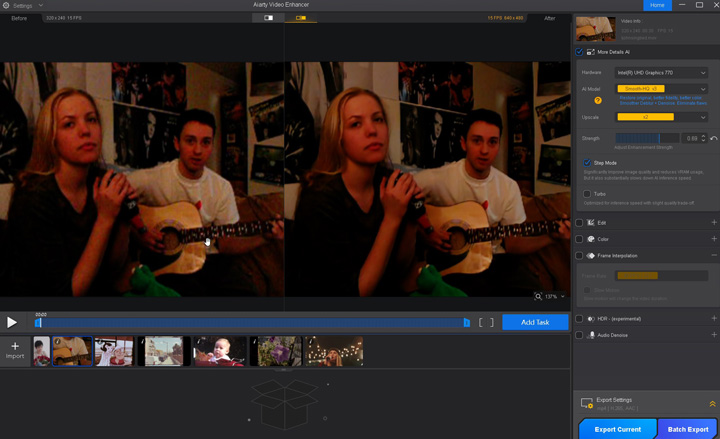 Restore Old Video Aiarty Video Enhancer