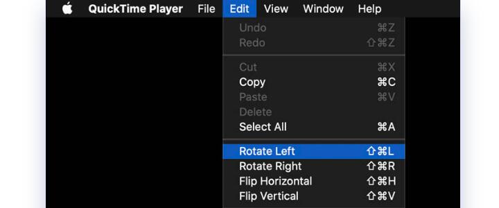 Rotate a Video with QuickTime Player