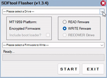 SDFtool Flasher GUI