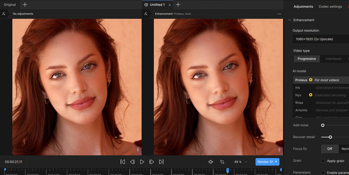 Video schärfen mit Topaz Test 1