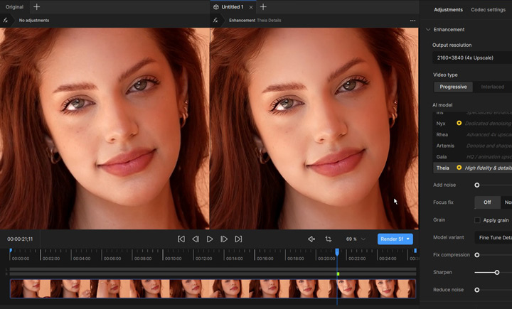 Video schärfen mit Topaz Test 2
