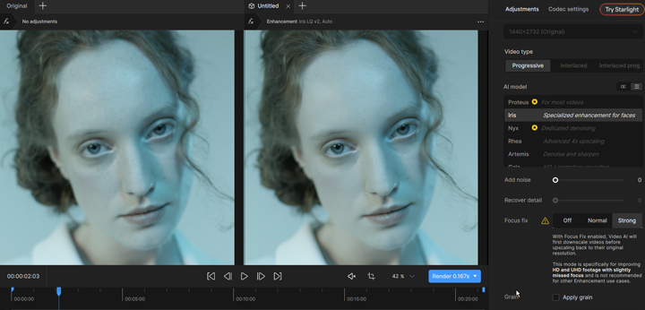 Video schärfen mit Topaz Test 3