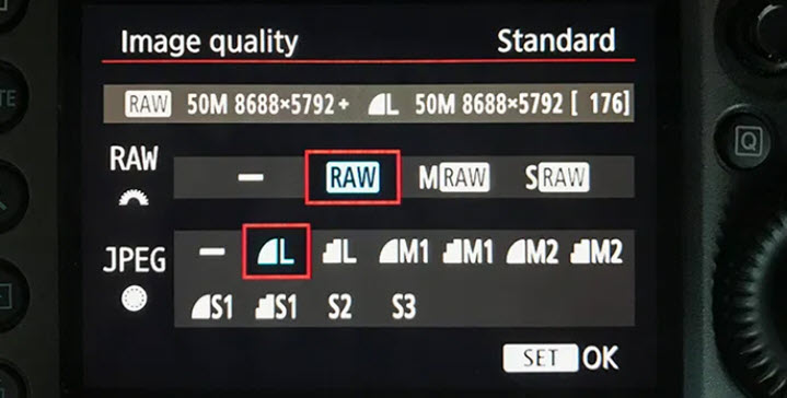 Shooting RAW Image File