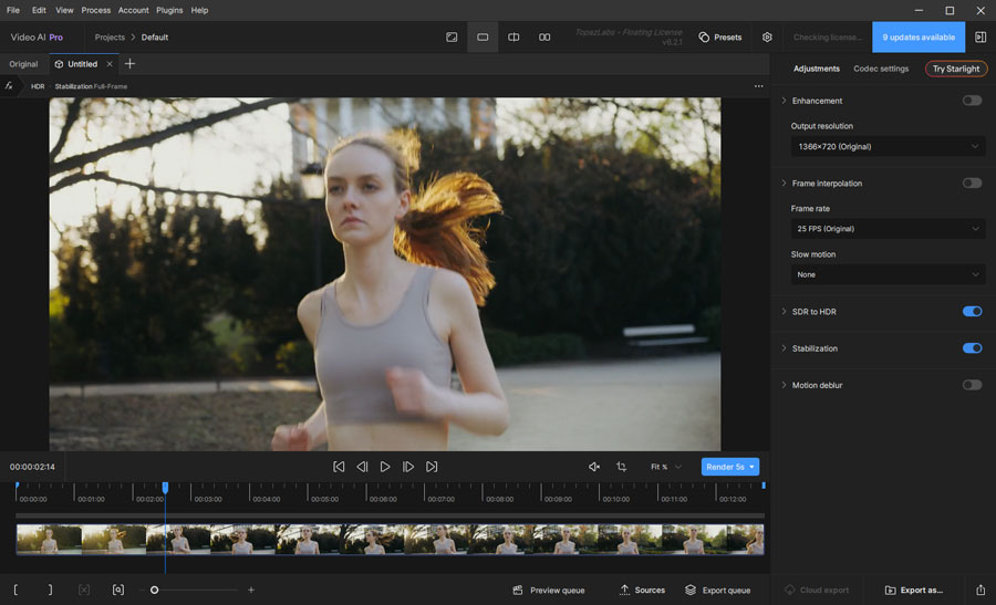 stabilize shaky video topaz check