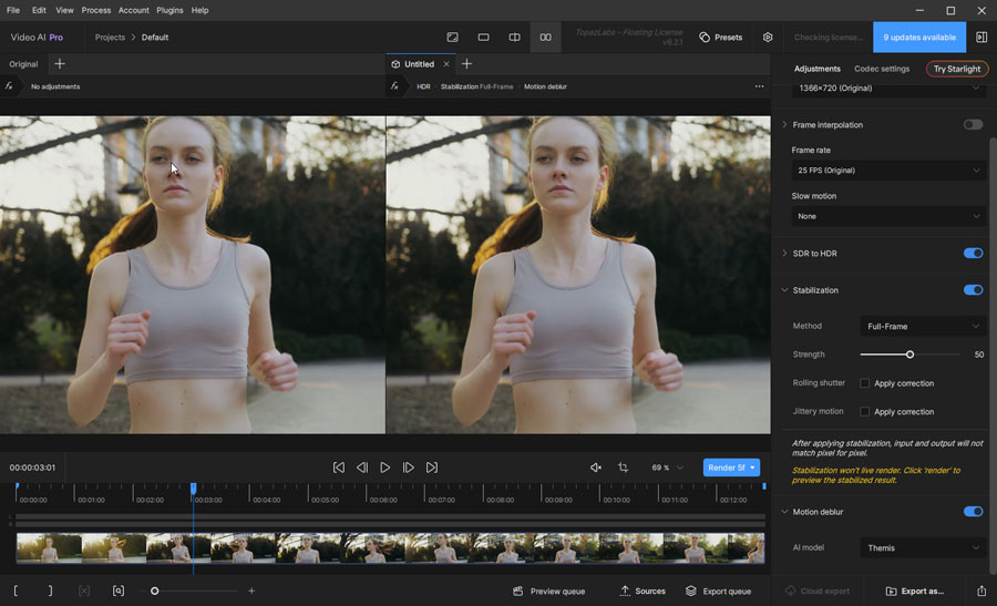 stabilize shaky video topaz motion deblur