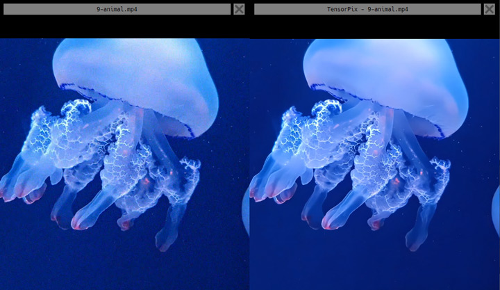 TensorPix denoise video result