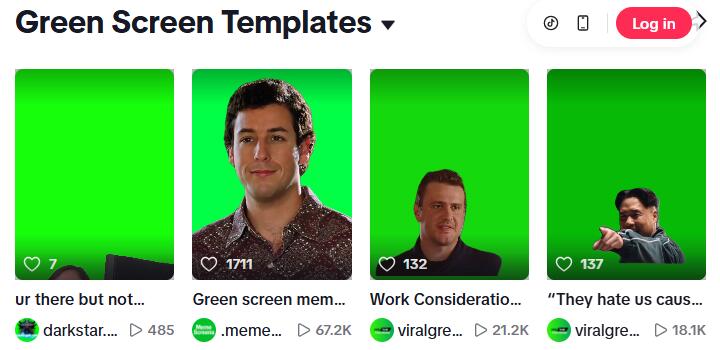 Use a TikTok green screen template
