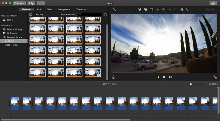 time lapse tool export to itunes
