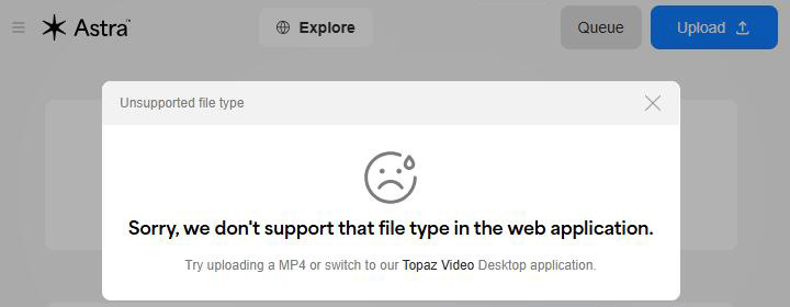 Topaz Astra Supported Format