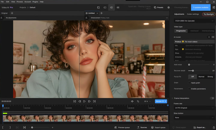 Topaz Video AI Upscale Tets 1