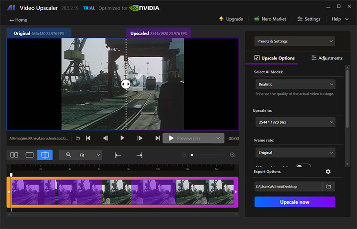 Topaz Video Alternative - Nero AI Video Upscaler